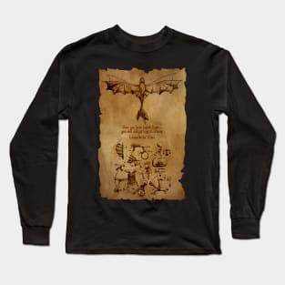 Hiccup's Sketchbook (DaVinci's Dragon) Version 2 Long Sleeve T-Shirt